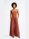 Women's Burgundy Jumpsuit