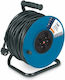 Geti Extension Cord Reel 4 Sockets with 25m Cable Cross Section 3 x 1mm² and Grounding