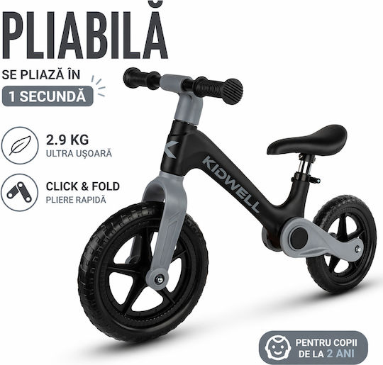 Kidwell Bicicletă Fără Pedale Neagră