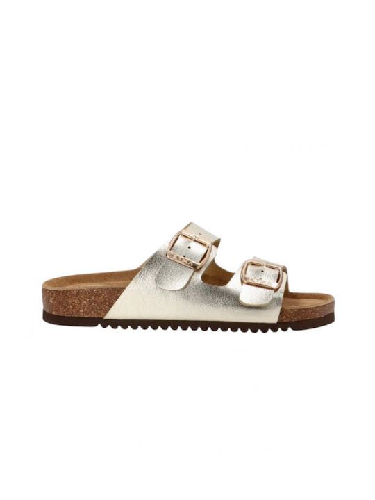 Etika Shoes Women's Flat Sandals Gold
