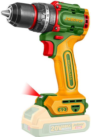 Jadever JDCDP6281 Schlagbohrschrauber Batteriebetrieb Brushless 20V 2x2Ah