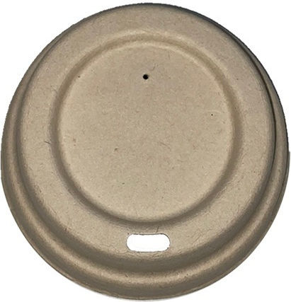 Tefaco Einwegbecherdeckel Zuckerrohr Natürliche 8oz Becher Φ80mm 100Stück