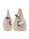 Decorative White Ceramic Christmas Santa 16x8x6cm