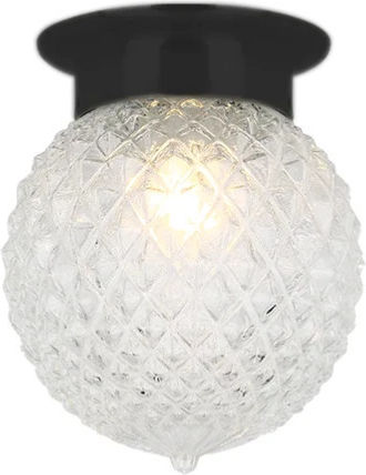 Deckenleuchte Schwarz mit Integrierter LED und Kristallen