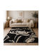 Frieze Floral Rug Rectangular Black Cream 120x170cm