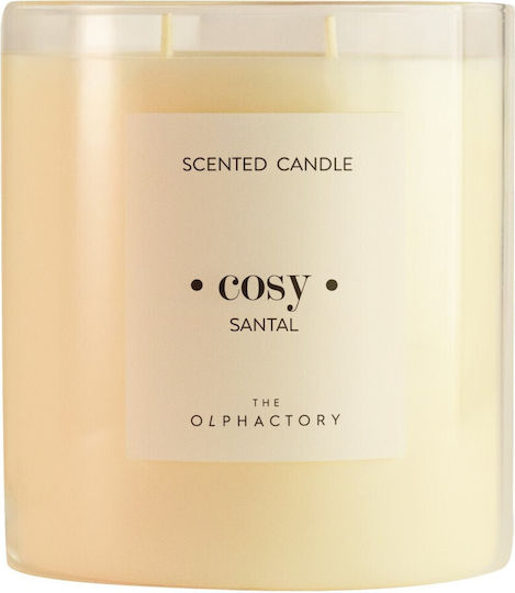 Santal Herbal Aromatic Candle With Lid 790gr Cosy Olphactory