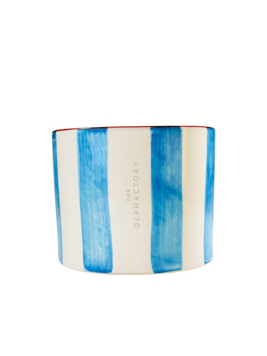Sel De La Baie Striped Herbal Aromatic Candle 320gr Handmade Olphactory Container
