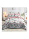 Marwa Cotton Duvet Cover Set 220x240cm Super King with 2 Pillowcases Pink