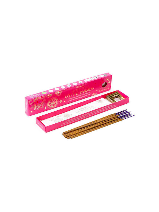 Goloka Home Fragrance Sticks Event “Love & Passion” Rose & Energy Boost Pink Quartz