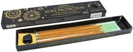 Goloka Ароматни Стикчета За Събития “Aura Protection” Пачули И Енергийно Подсилване Черен Обсидиан