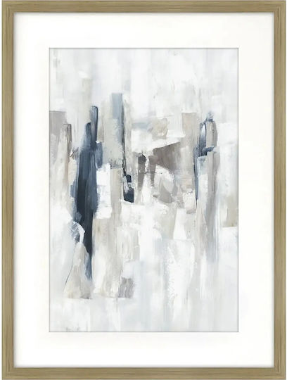 Obraz Ivory 105‑9897 Wandgemälde Wand 60x80 Ivory Navy Art Weiß Grau Beige Blau Dunkelblau