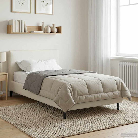 vidaXL Fleece Blanket Sofa 135x200cm Light Gray