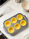 Metal Muffin Bakeware Tin 6 Silicone Cups