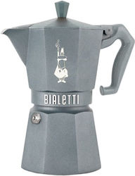 MOKA③ Bialetti Moka Express 3tz Cafetieră Pentru Plită Argintie 0005363