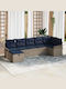 Zweisitziges Outdoor-Sofa aus Rattan mit Kissen