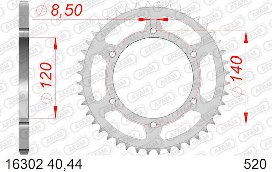 AFAM Rear Sprocket for Kawasaki KLR 250