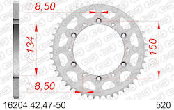 AFAM Γρανάζι Πίσω για Kawasaki KDX / KLX 250 / KX για KTM 450 XC AFAM Γρανάζι Πίσω για Kawasaki KDX / KLX 250 / KX για KTM 450 XC