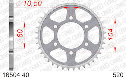 Afam Steel Rear Sprocket 520 Chain Code 16504-40