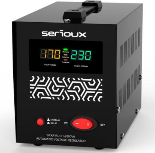 Serioux Srxa-rl101-2000va Реле Регулатор На Напрежение 2000va Ip20 Защита От Ниско И Високо Напрежение