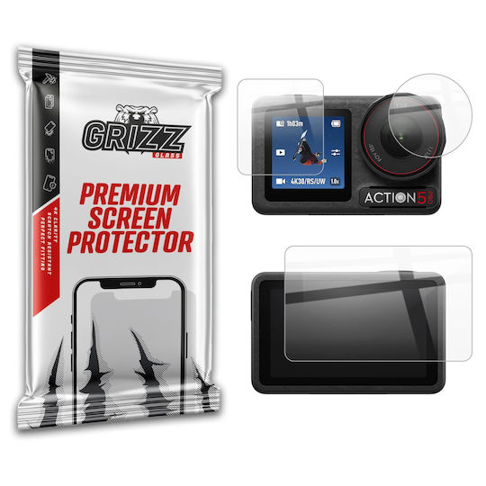 Grizzglass Hybridglass Tempered Glass Screen Protector Dji Osmo Action 5 Pro Sports Action Camera Transparent