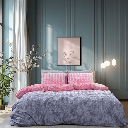 Lino Home Nuda Bettlaken Super-Doppel 240x265cm Rosa 4 Stück