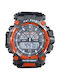 Digital Men's Watch 50mm Battery With Rubber Strap Black/Red