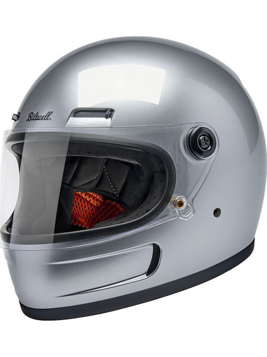 Biltwell Gringo SV Gloss Silber Motorradhelm Vo...