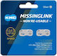 Kmc Flatnr Connector 2 Pieces Blister Silver Gray Silver