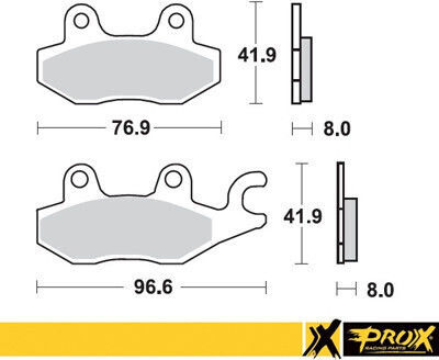 Pro-X Vorderseite Bremsbeläge Lt-r450 '06-11 Rechts + Yfz450 '04-09 Entsprechung Zu Ebc Fa165r