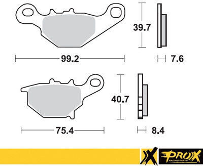 Pro-X Hintere Bremsbeläge Rm85 '05-20 Entspricht Ebc Fa401r