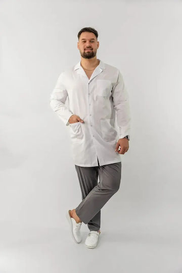 Masstex Unisex Ρούχο Γιατρών / Νοσηλευτών Λευκό