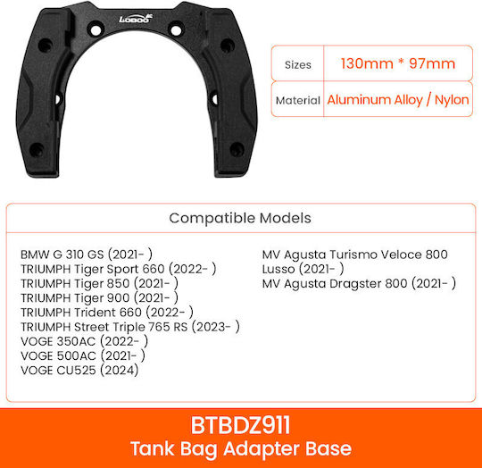 Loboo Magnetischer Halter Tanktasche Einfach Triumph Voge