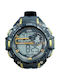 Digital Men's Watch 40mm Battery with Rubber Strap Black/Gold