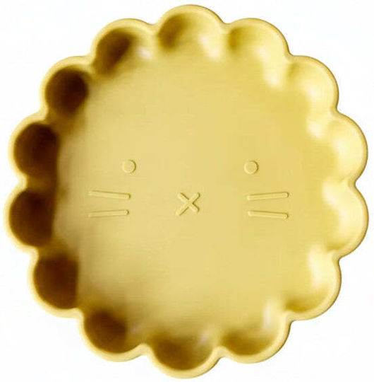 Rammelaartje Children's Silicone Food Plate Yellow