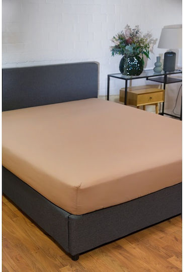 Naf Naf Cearceaf De Pat King Size Cu Hugger Din Cauciuc 180x200cm Warm Taupe