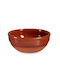 Round Ceramic Orange Serving Bowl with Diameter 12cm