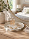 Kaemingk Decorative Metallic Round Tray 35x35x3.5cm