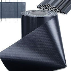 Bandă Decorativă Pentru Gardă Viu Zola Durabilă Pvc 450g/m2 20 Cleme Incluse 19 X 3500 Cm Neagră