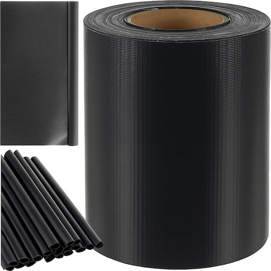 Bandă Decorativă Pentru Gardă Vie Zola 25 Cleme Incluse Durabil Pvc 450g/m2 19 X 3500 Cm Gri Antracit