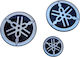 Yamaha Logo 3er Set Aufkleber-Set Mit Dekorativen Erhabenen Motorrad-Aufklebern - Silber