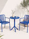 Garten- und Outdoor-Möbelsets Typsatz für kleinen Raum Moda 3 Stücke Blau GRD549-Round-Blau