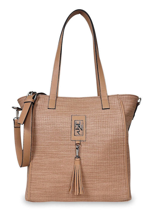Γυναικεία Τσάντα Ώμου Shopper Nomade Φυσικό