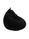 Bean Bag Pear Waterproof Teatro Black 70x70x80cm