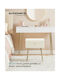 Metallischer Fußhocker Mit Stauraum Beige Weiß 30x40x50cm