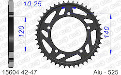 Pinion Spate Din Aluminiu Afam Cod Lanț 525 15604-42