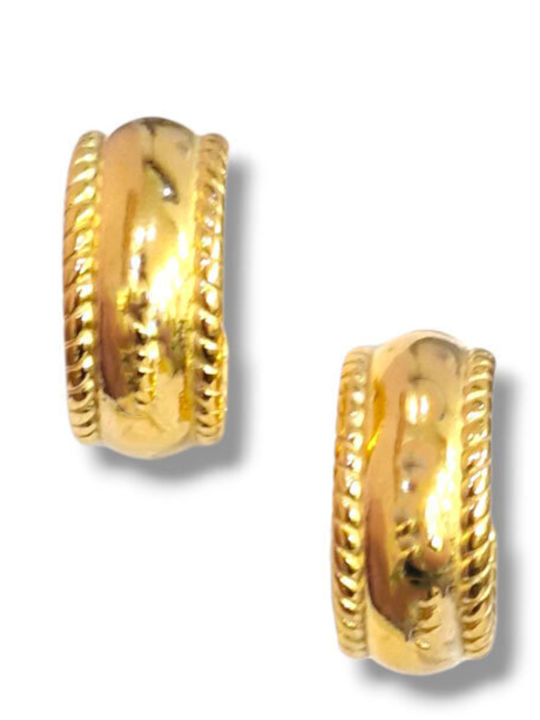 Touch Earrings Hoops Gold Plated Steel 10 358 Gold