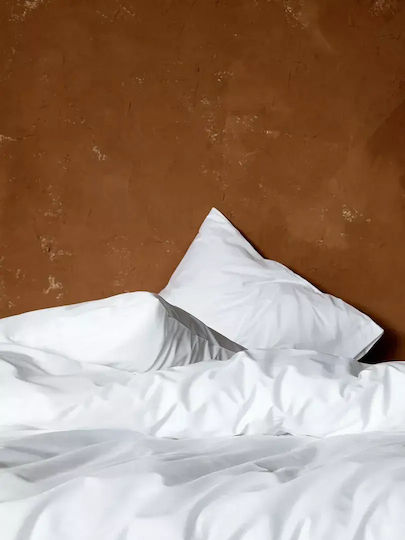 Σεντόνι Polycotton 180 T.c Λευκό Ημίδιπλο 180x280