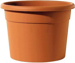 Hellafarm Plastic Flower Pot Terracotta 25x25cm