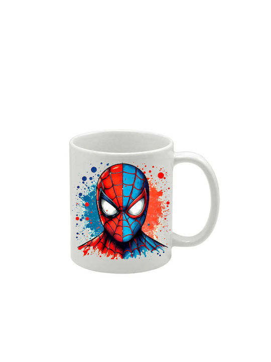Weiße Tasse Spider-man
