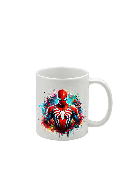 Weiße Tasse Spider-man